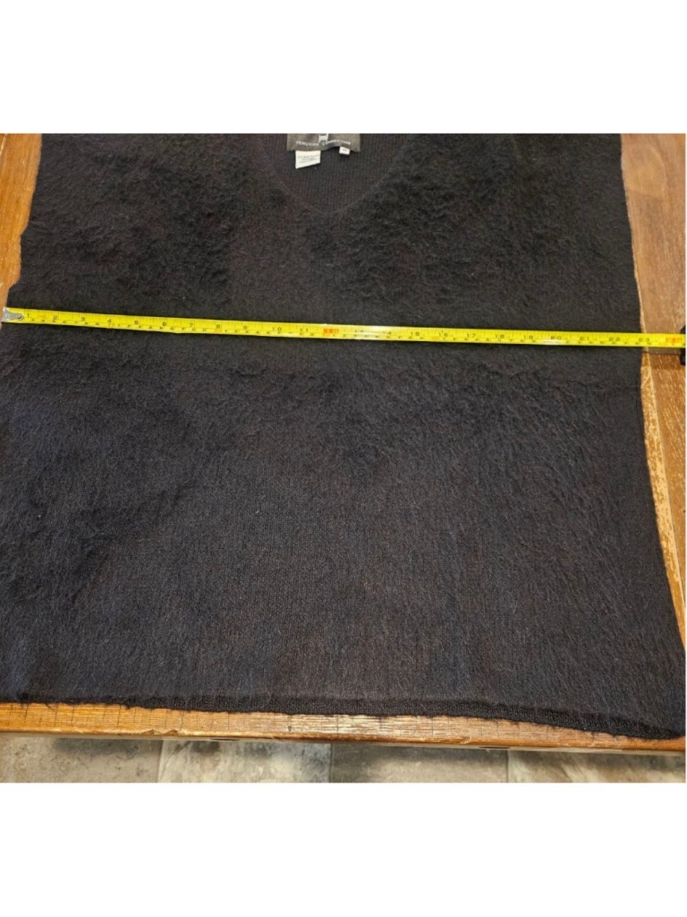 Women's Peruvian Connection Black Baby Alpaca Wool V-Neck Sweater Vest XL - Picture 10 of 12